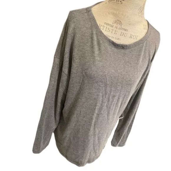 Eileen Fisher Woman’s Tencel Organic Cotton Oversized Gray Sweatshirt SP - Picture 2 of 7